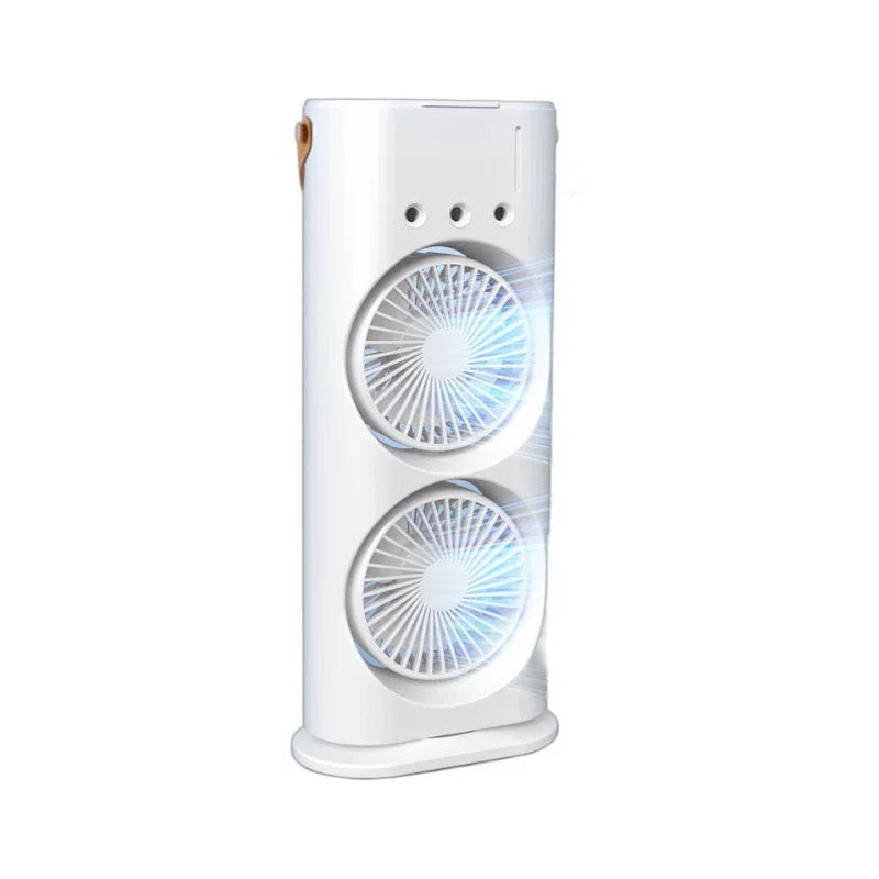 VENTILADOR DOBLE CON HUMIDIFICADOR MOREKA SF111