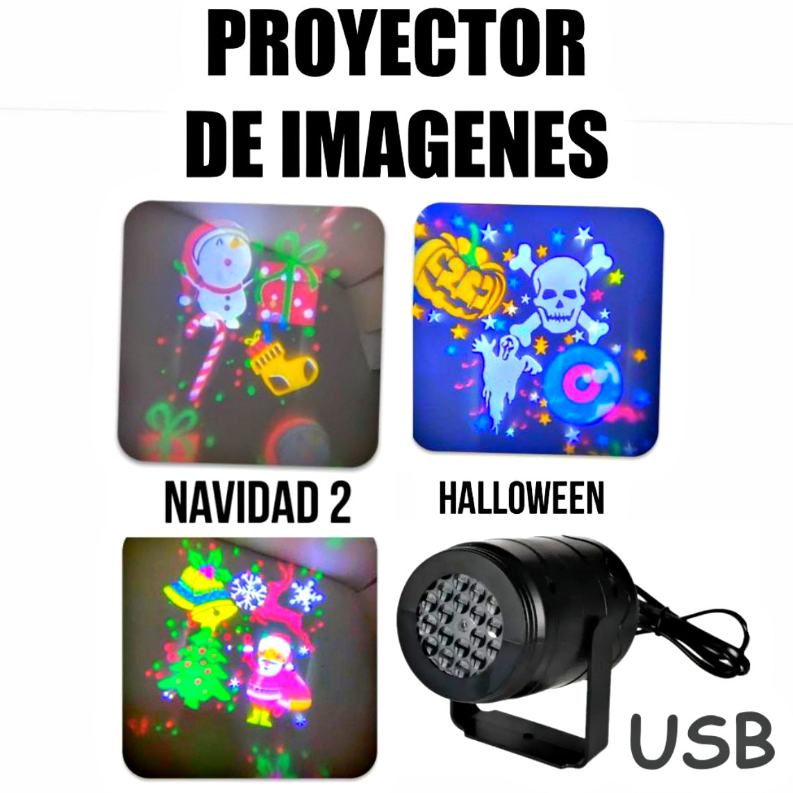 PROYECTOR DISCOS NAVIDEÑOS USB