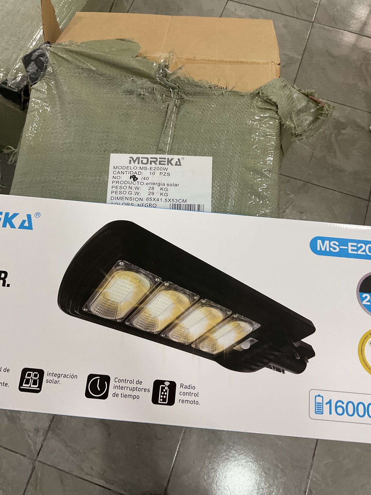 LAMPARA SOLAR MS-E200W