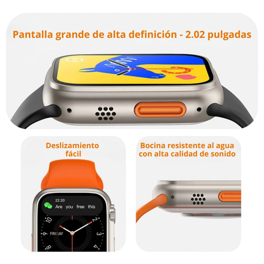 RELOJ INTELIGENTE ULTRA 7 CORREAS