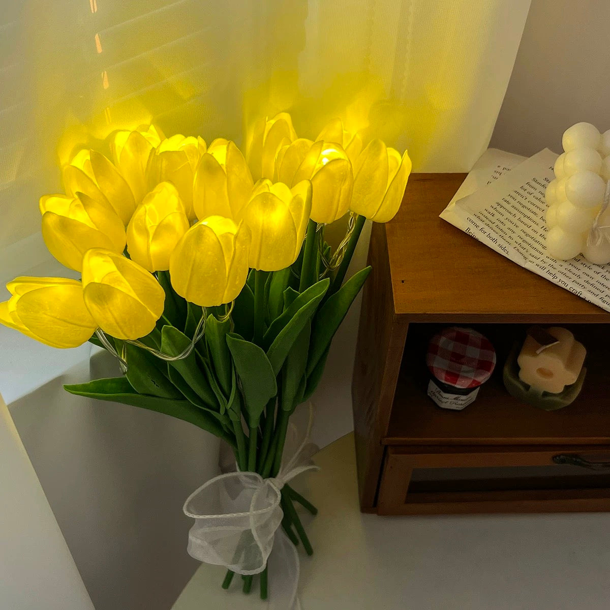 Tulipán con luz