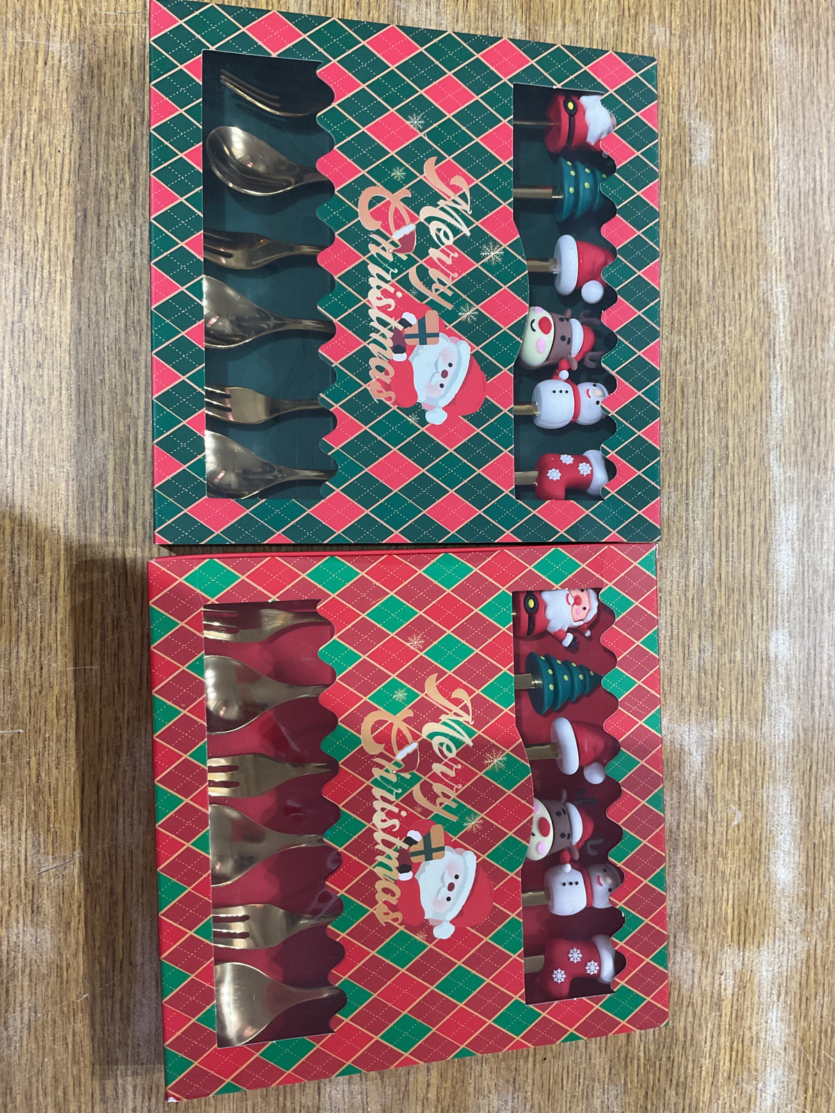 Set de tenedores navideños