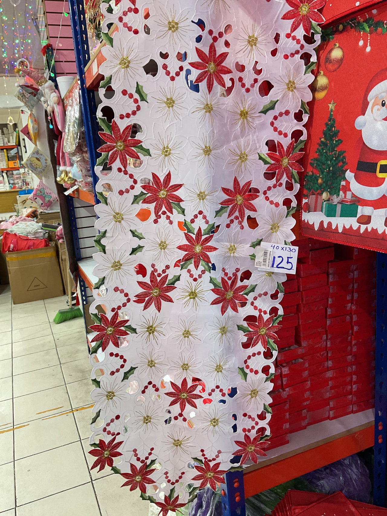 Guía mesa nochebuena 40x130