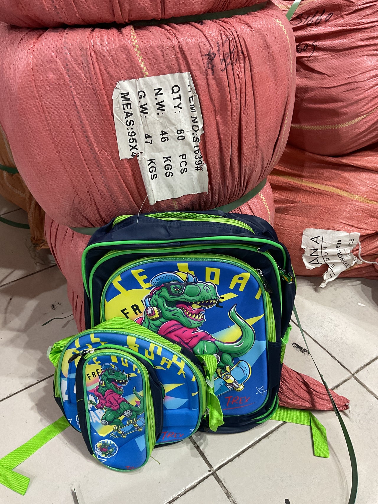 Mochila triple con luz niño 1639