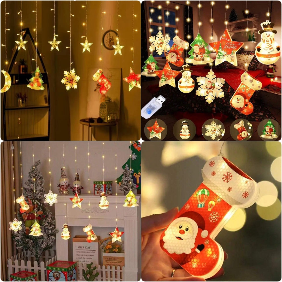 CADENA SERIE DE LUCES NAVIDEÑAS FIGURAS 8236