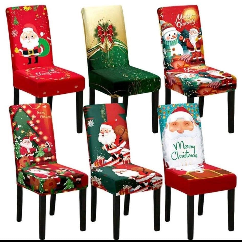Funda de silla elástica navidad