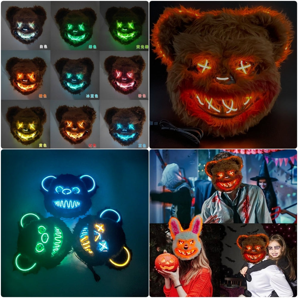 Máscara de Halloween con luz LED OSS