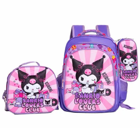 Mochila personaje trio