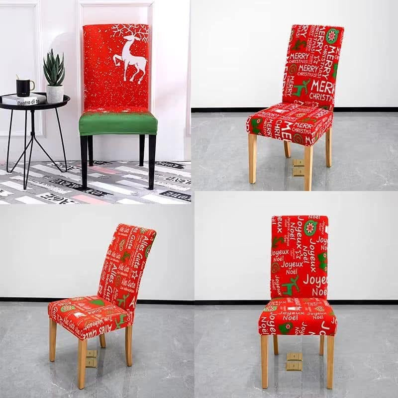 Funda de silla elástica navidad