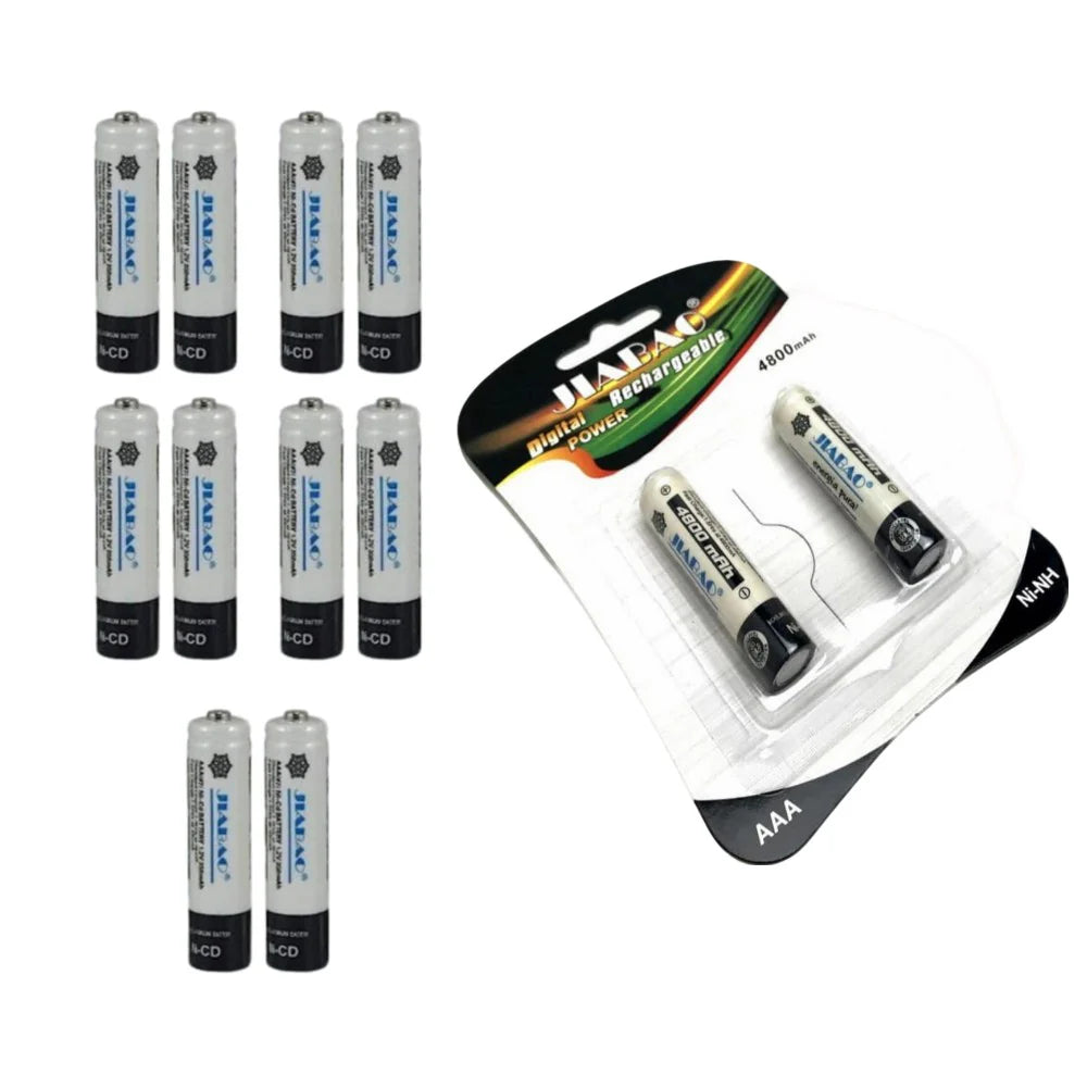 Pilas Baterías Recargables TRIPLE A (1 set de 2 pzs)