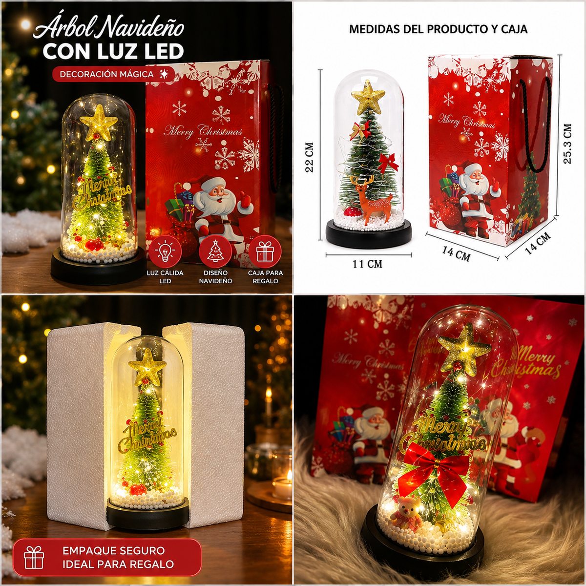 Lámpara pino Navidad.