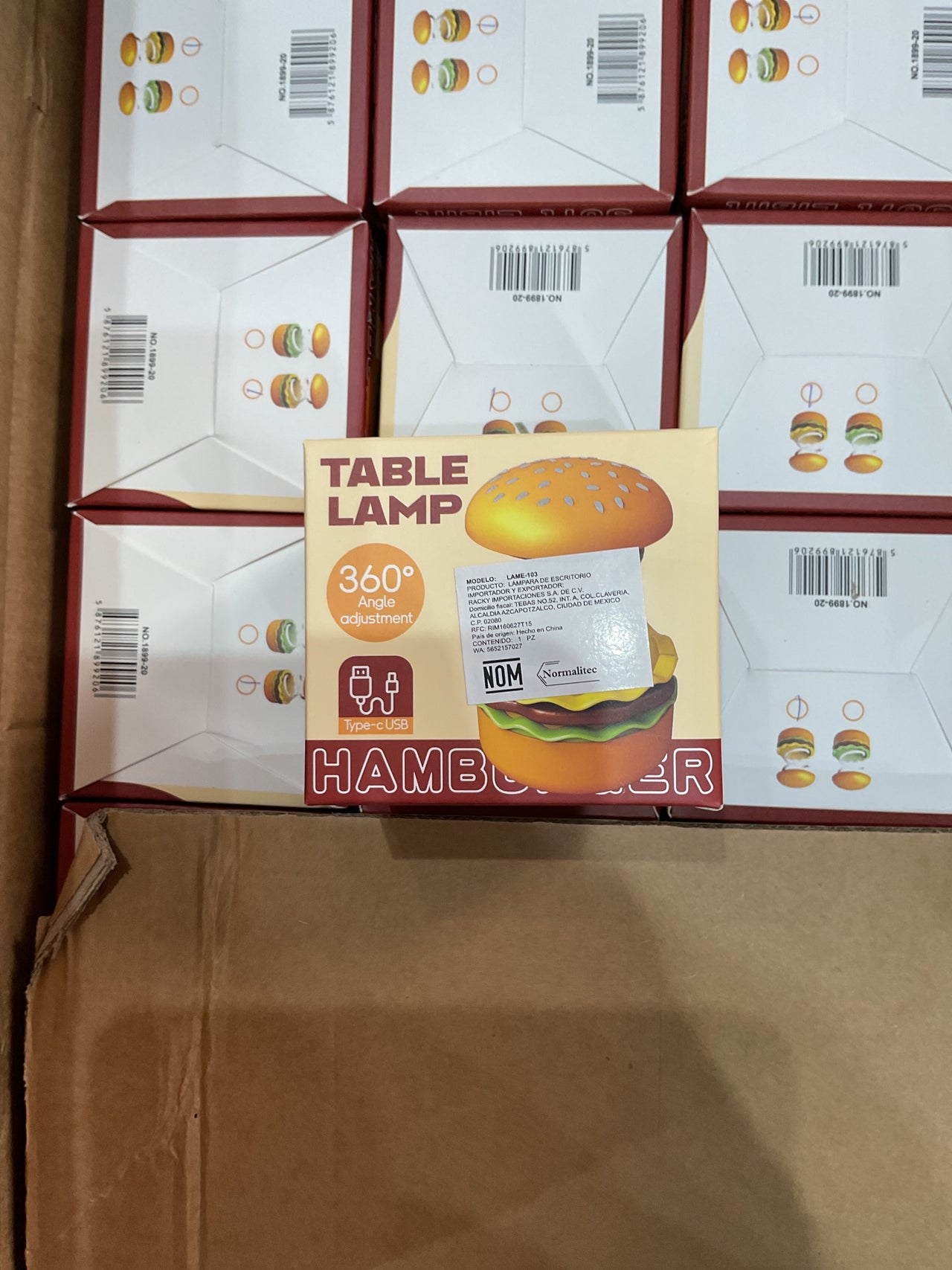Lámpara hamburguesa