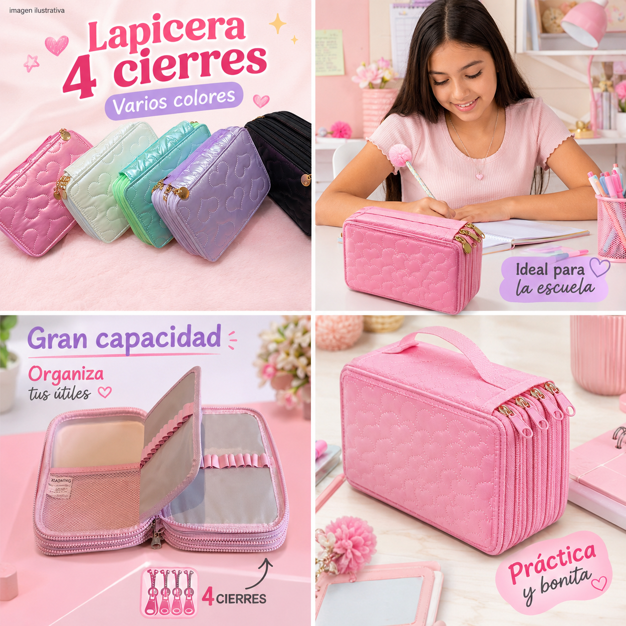 Lapicera  4 cierres