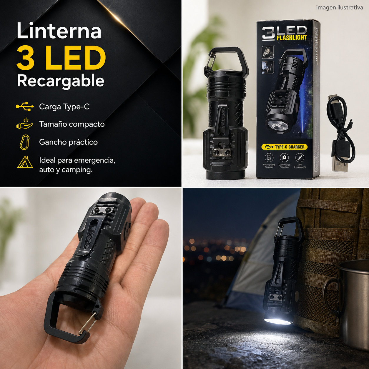 MINI LÁMPARA PORTÁTIL KC2201-2