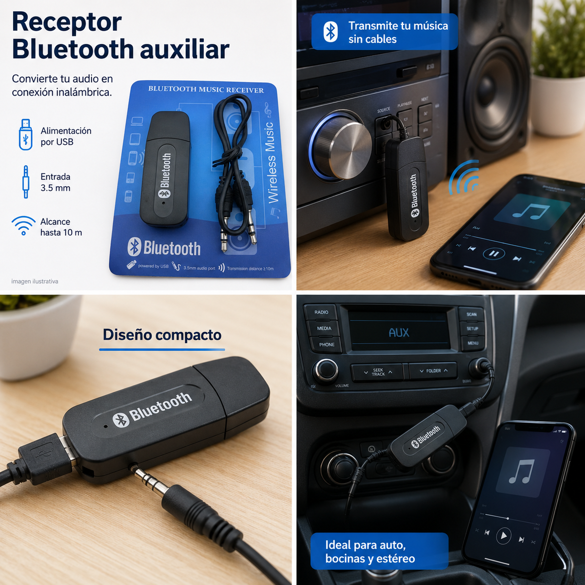 RECEPTOR AUDIO BLUETOOTH