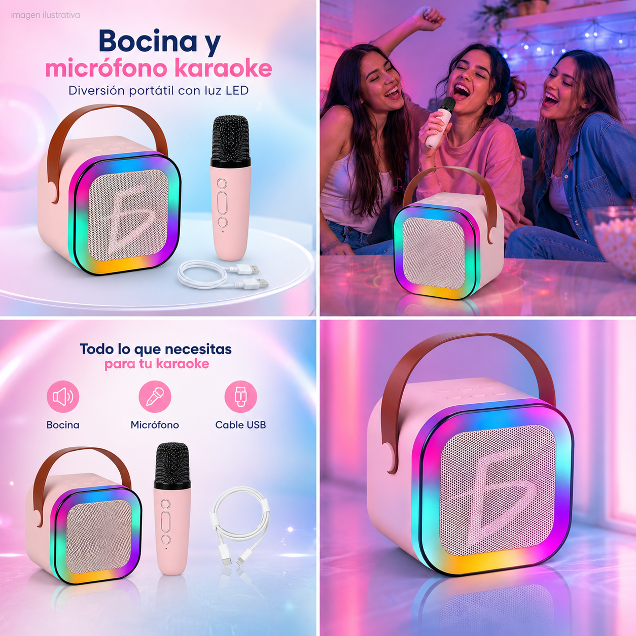 BOCINA KARAOKE 1 MICROFONO K12