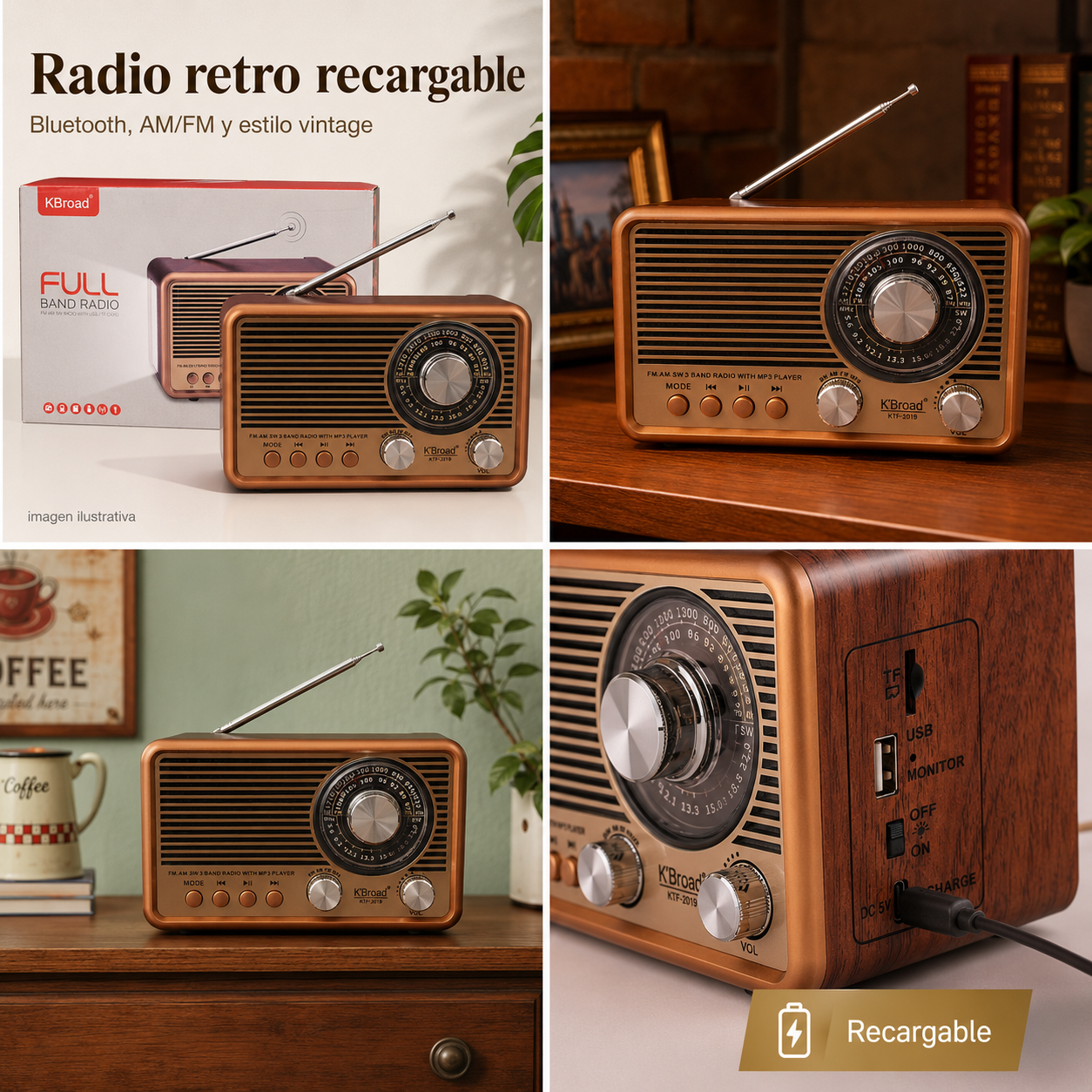 BOCINA RADIO RETRO VINTAGE