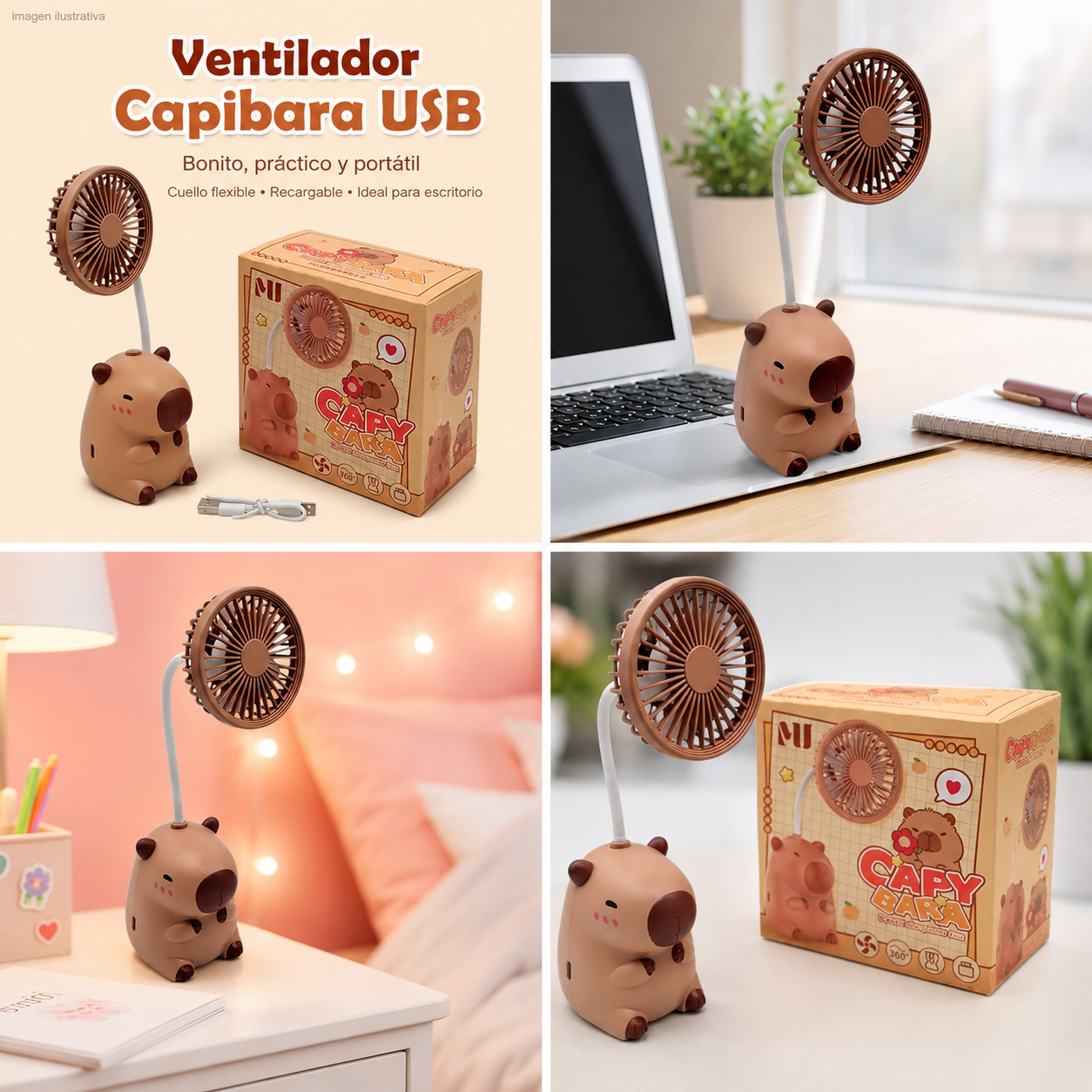 Ventilador escritorio capibara