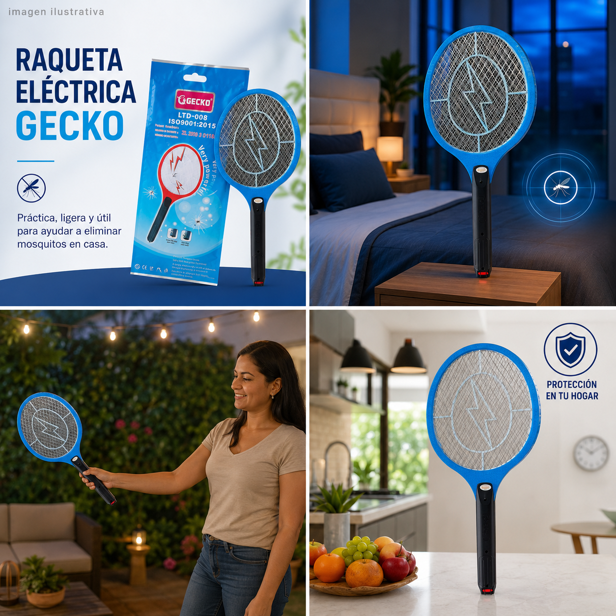 RAQUETA MATA MOSQUITO RECARGABLE