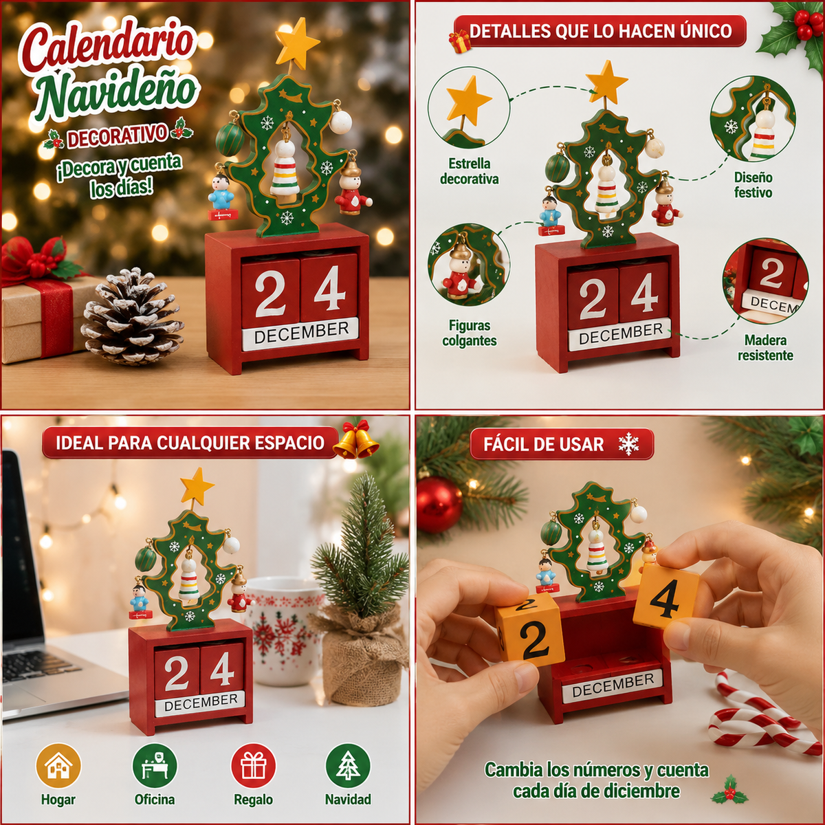 Calendario Navidad Muñeco De Nieve.
