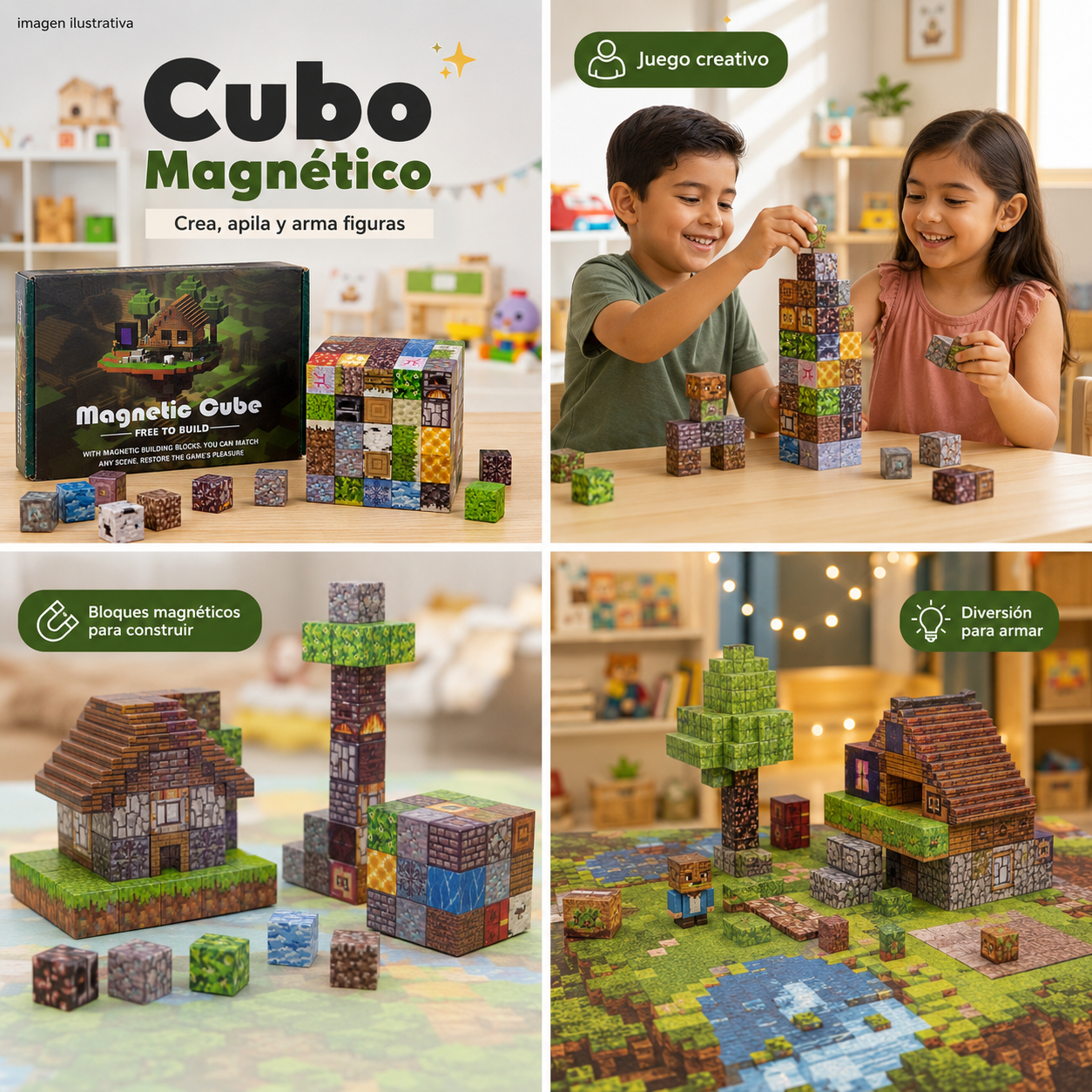 MAGNETIC CUBE FREE TO BUILD MEDIANO 130B