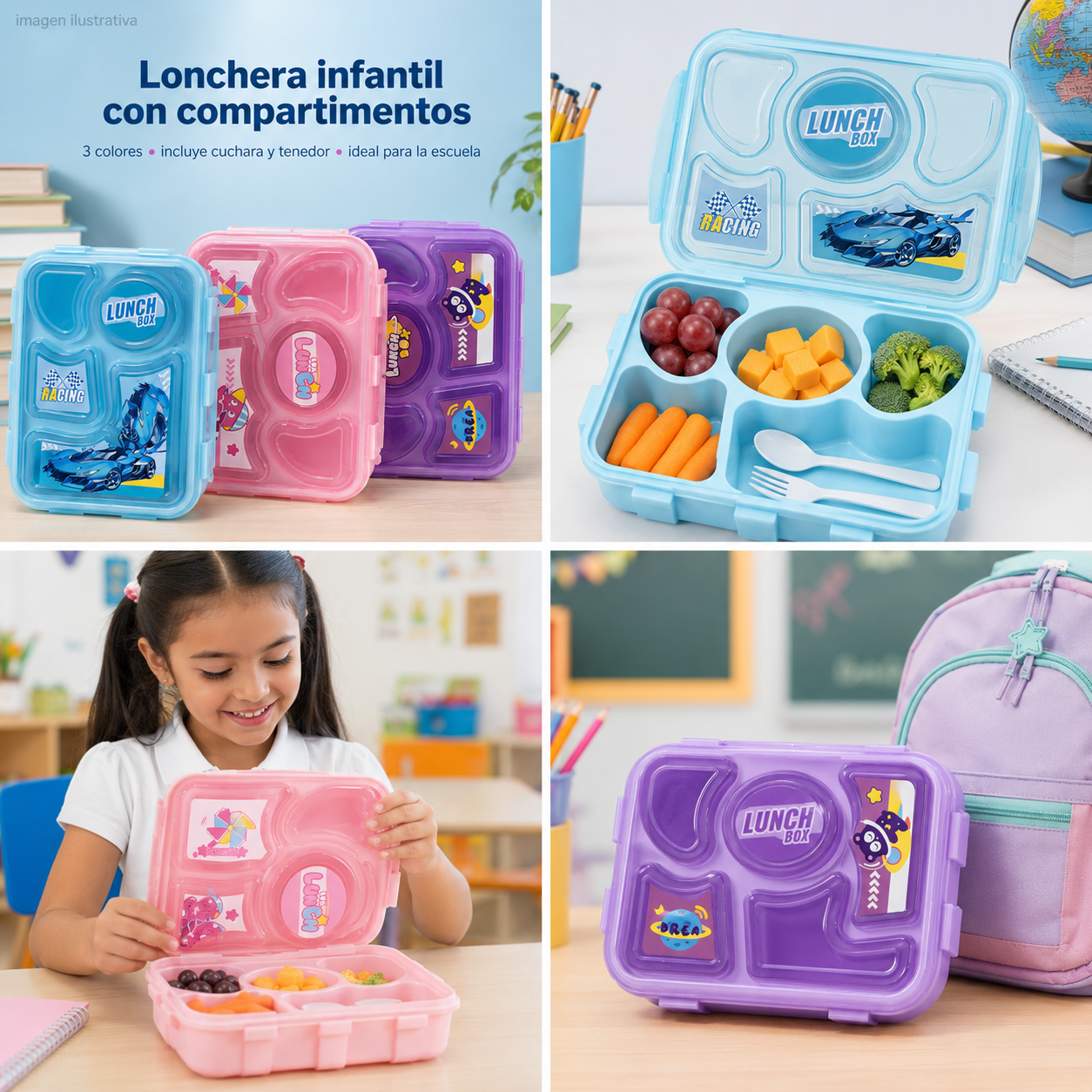 LUNCH BOX 5 COMPARTIMIENTOS