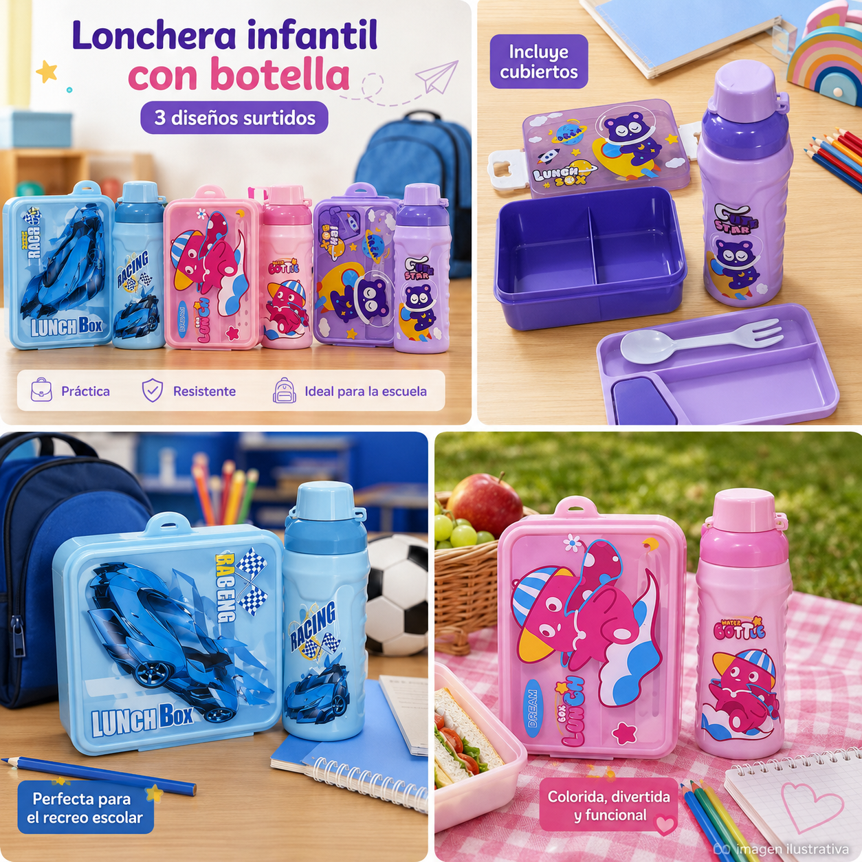 LUCH BOX VASO Y TOPER