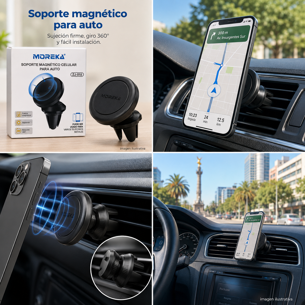 SOPORTE MAGNÉTICO CARRO ZJ-018