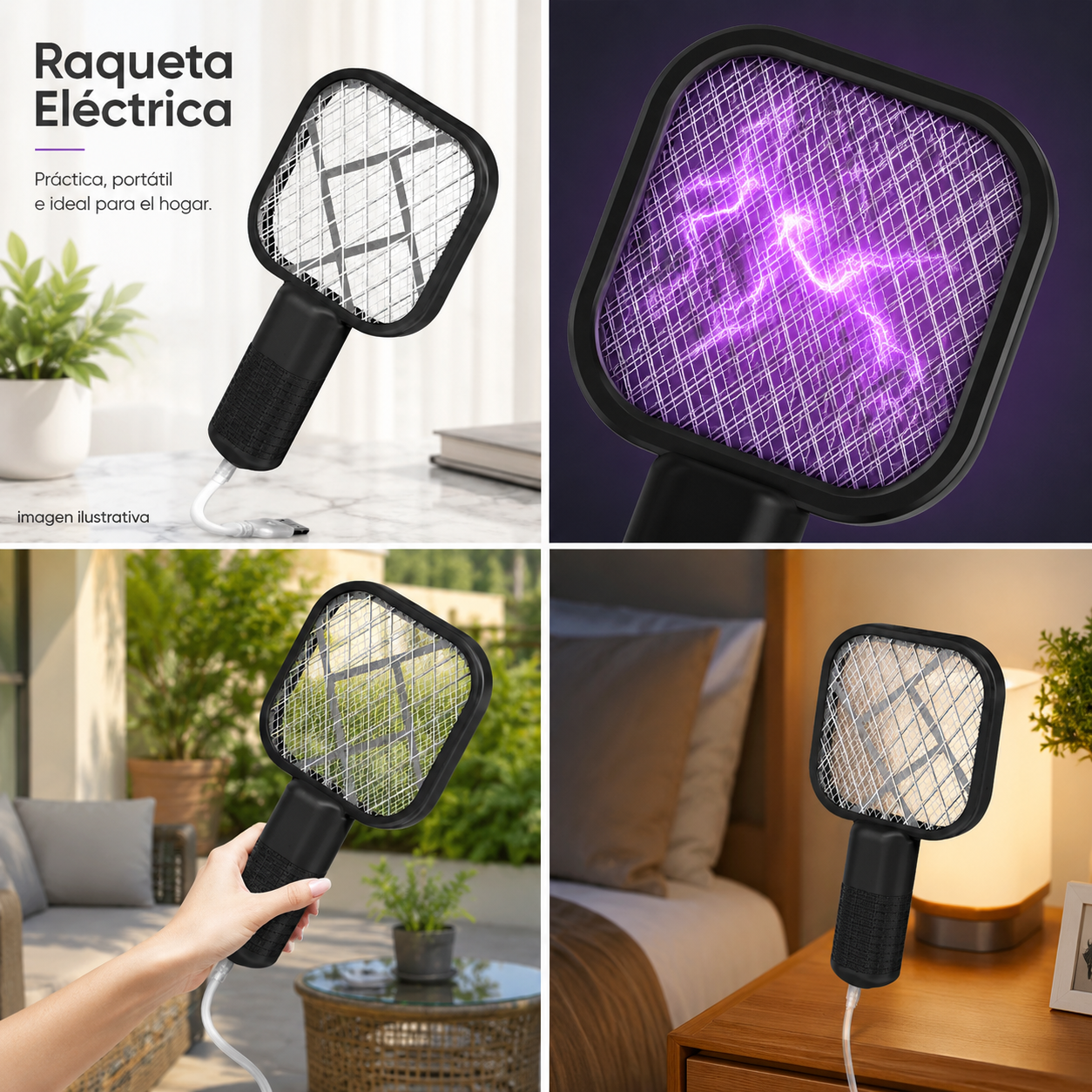 Mini raqueta mosquito