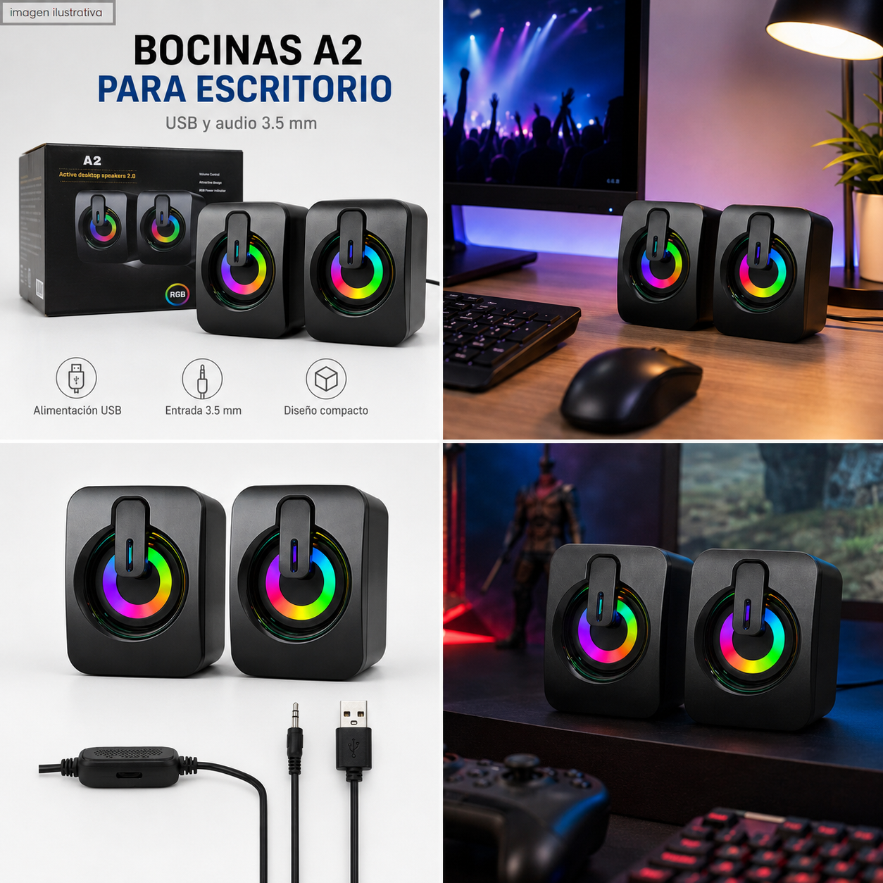 BOCINA A2 ESCRITORIO AUX