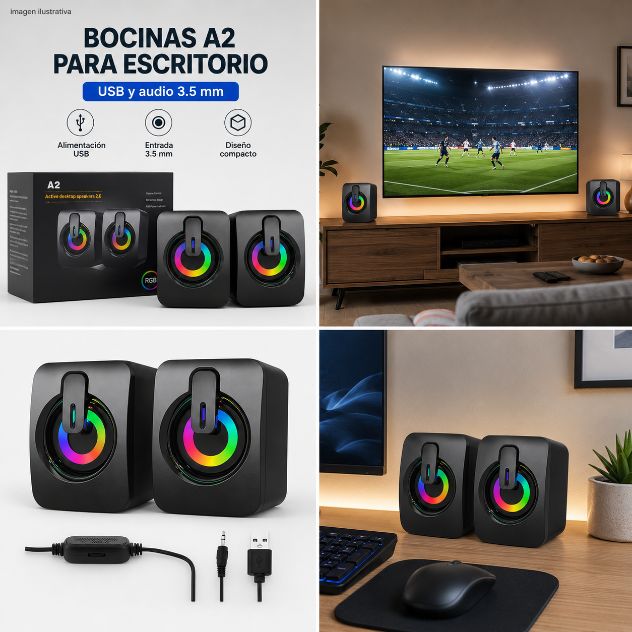 BOCINA A2 ESCRITORIO AUX