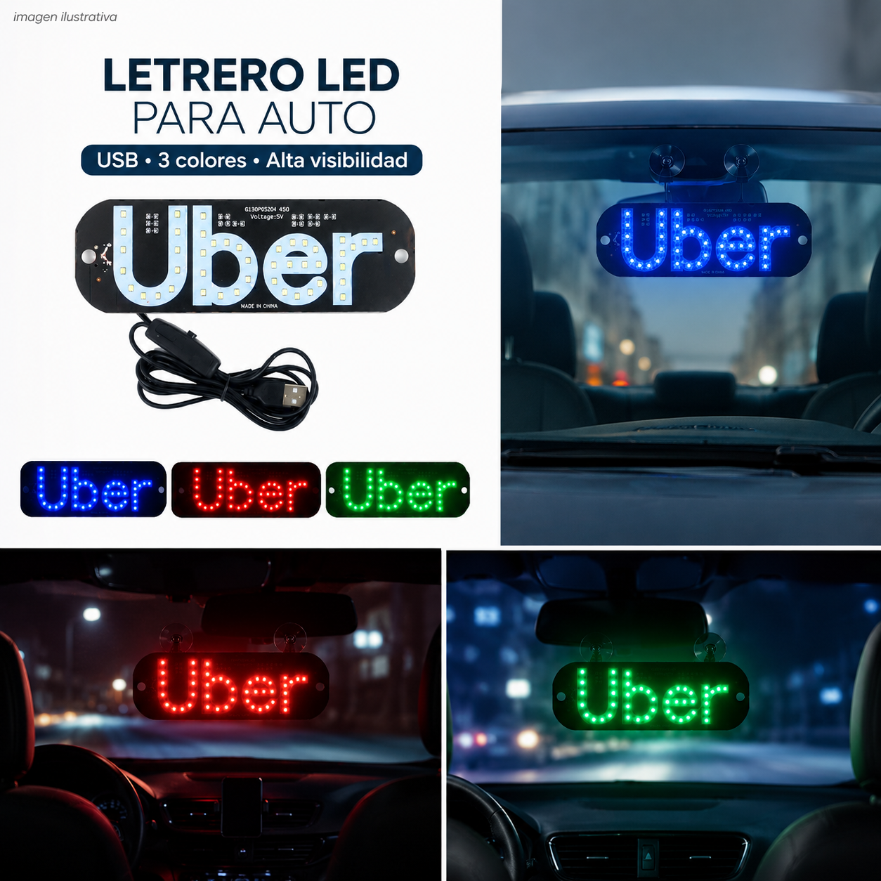 LETRERO PARA AUTO DE TAXI