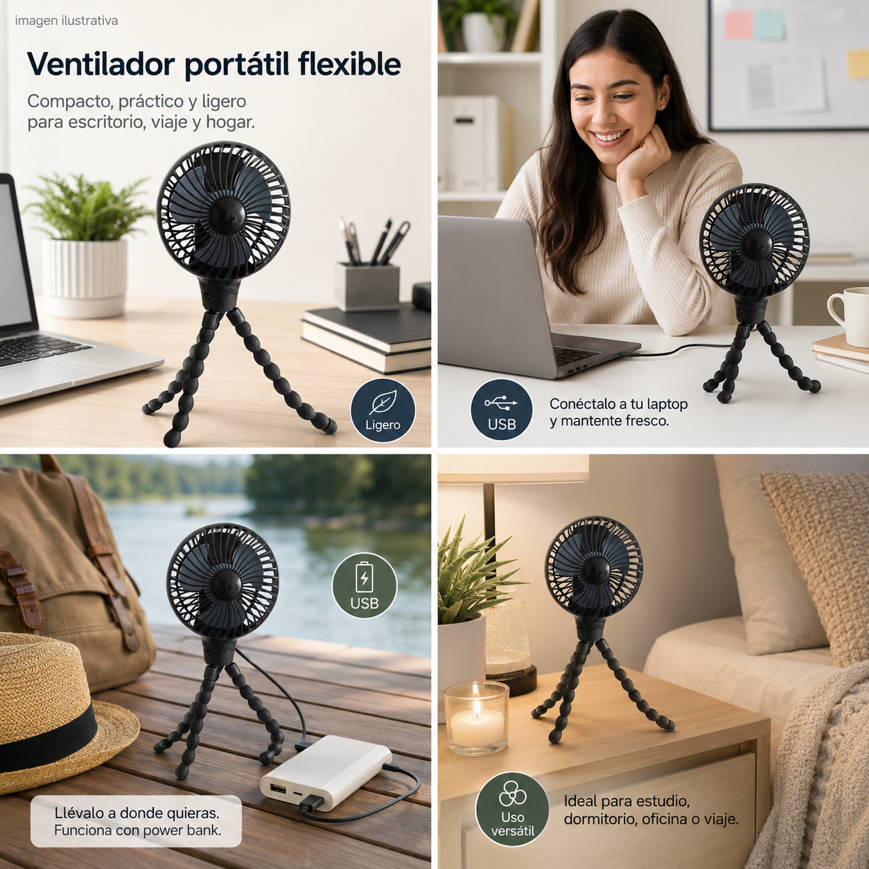 Ventilador tripié