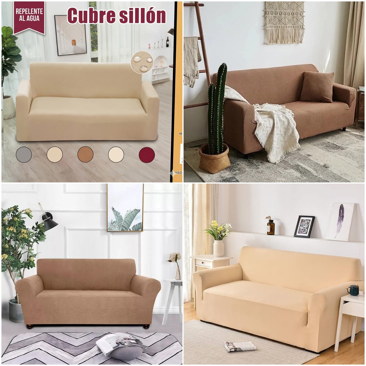 Cubre sillón PARA TRES PERSONAS REPELENTE AL AGUA