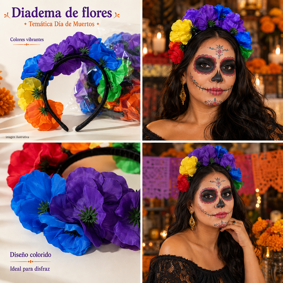 12 Diadema Flor.