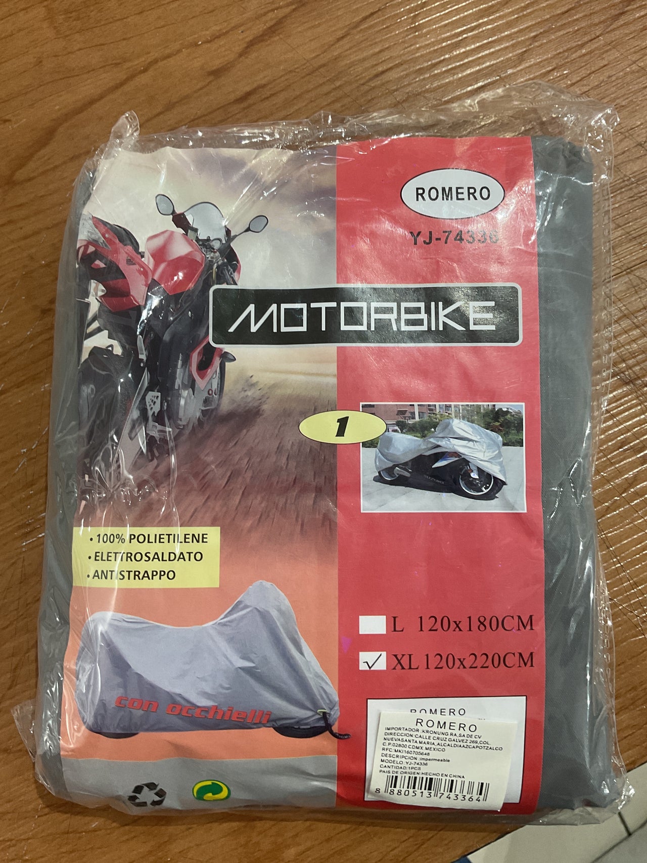 Impermeable moto
