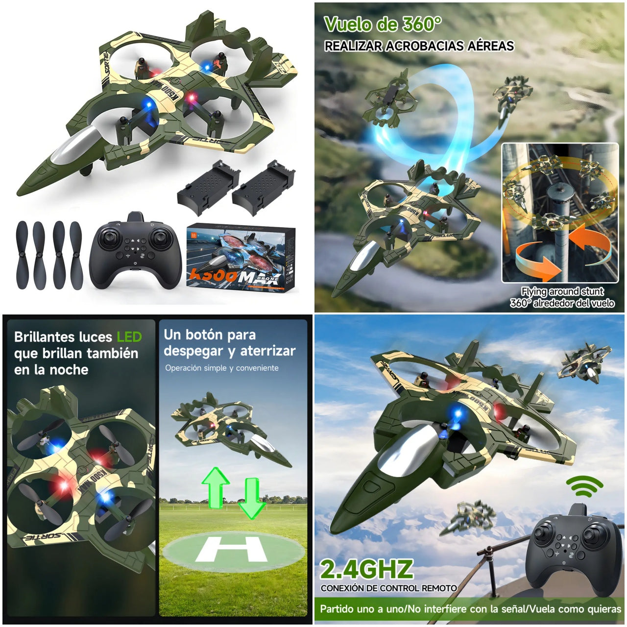 Mini Drone Avión De Caza Con Control Remoto Z100