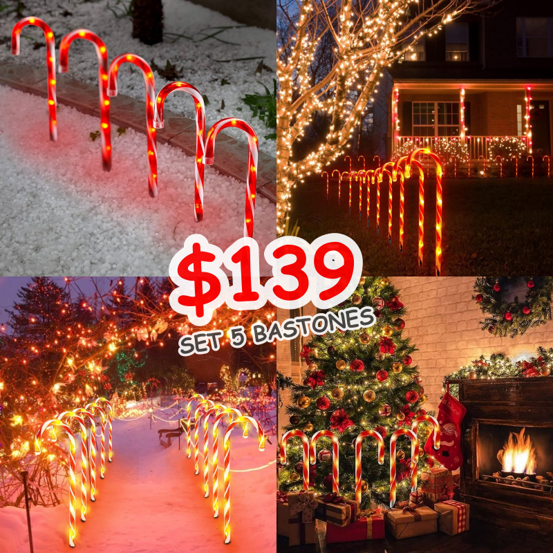 BASTOS NAVIDEÑO LUZ SET 5PZS