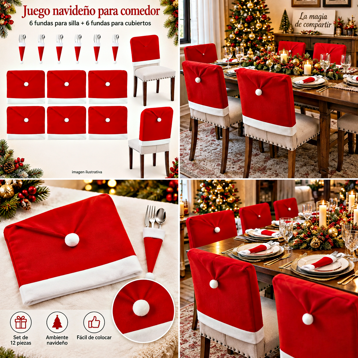 Respaldo Silla con Porta Cubiertos.