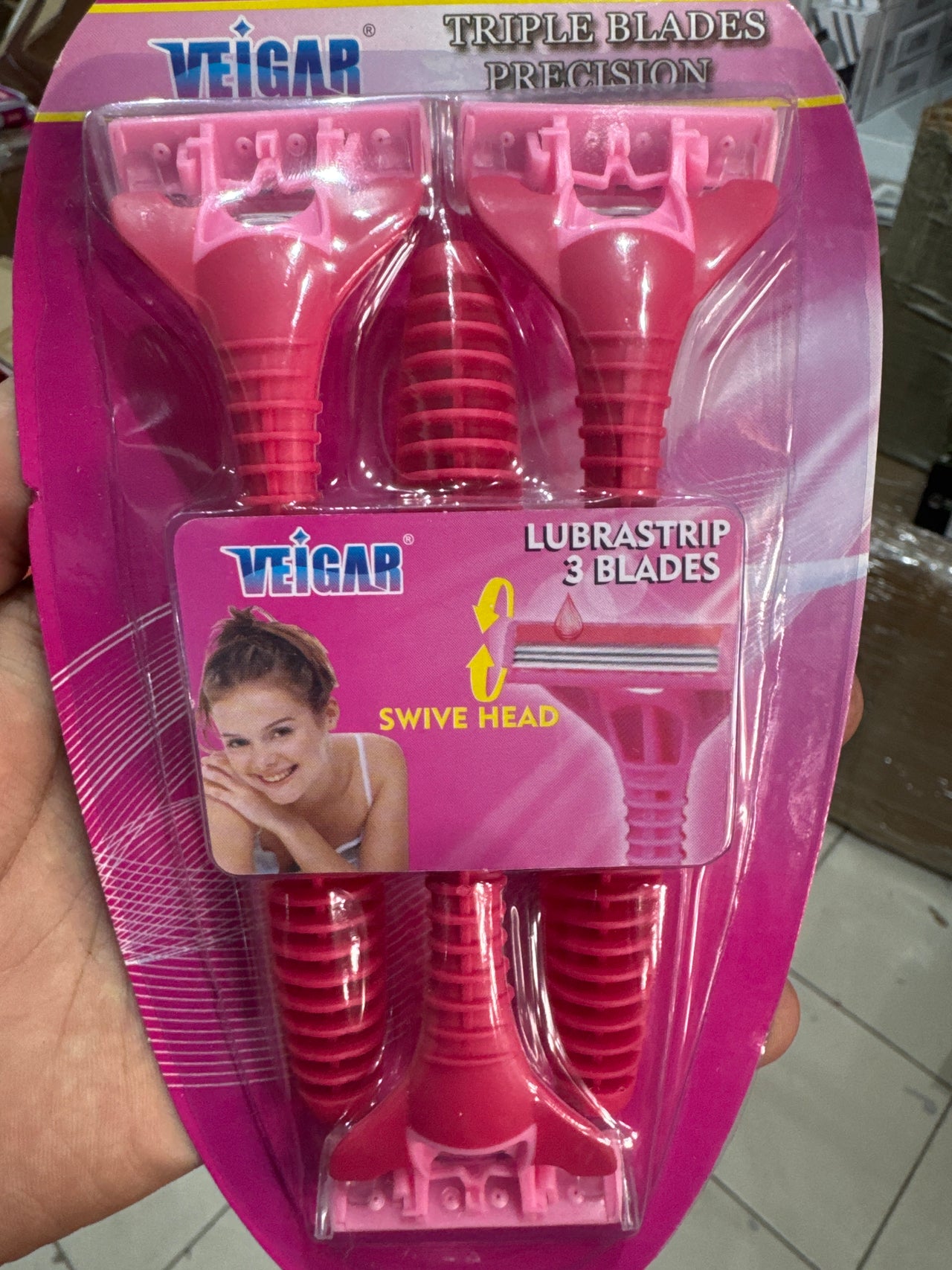 Rastrillo dama, mujer 3 piezas