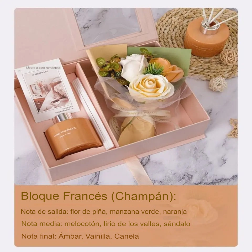 SET DE REGALO FLORES DIFUSOR AROMA DD-269