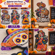 Adorno para pared Día de Muertos 46 cm, diseños surtidos