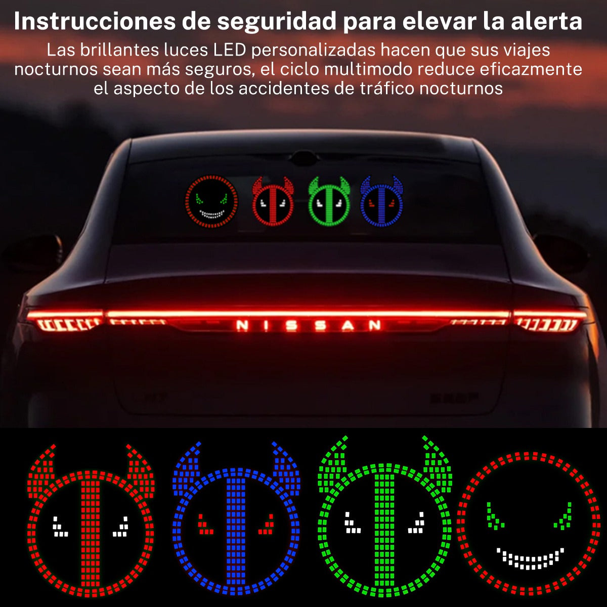 CARA DE DIABLO LED PARA AUTO