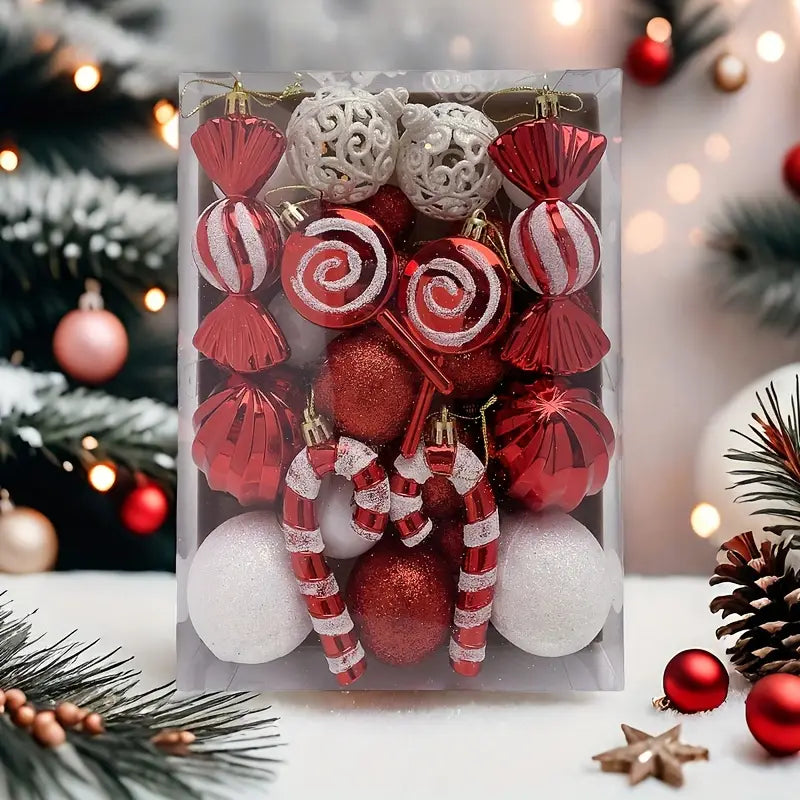 Esferas navideñas caramelo  5326