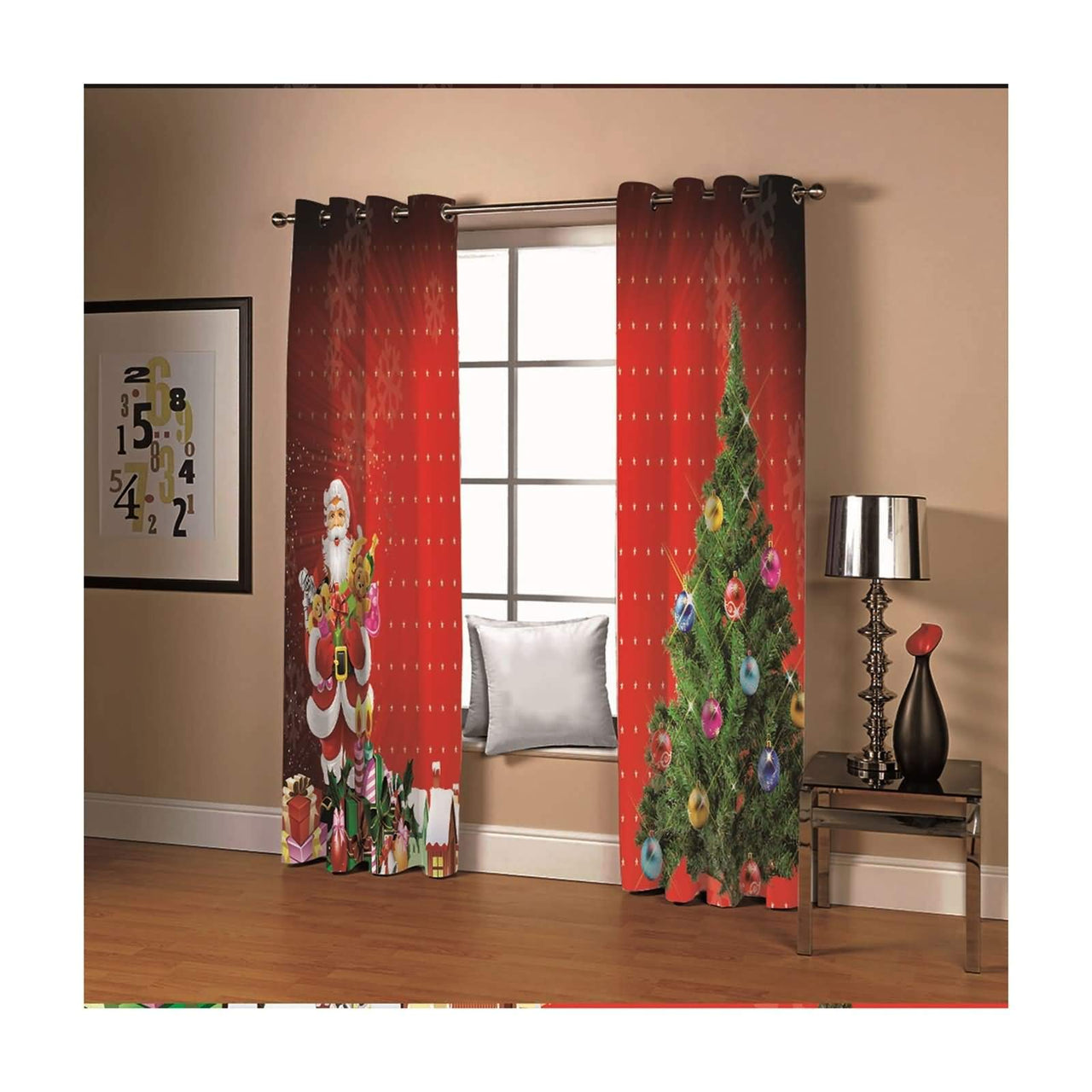 Cortina navideña 2 en 1