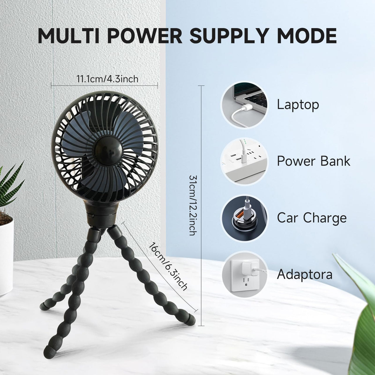 Ventilador tripié