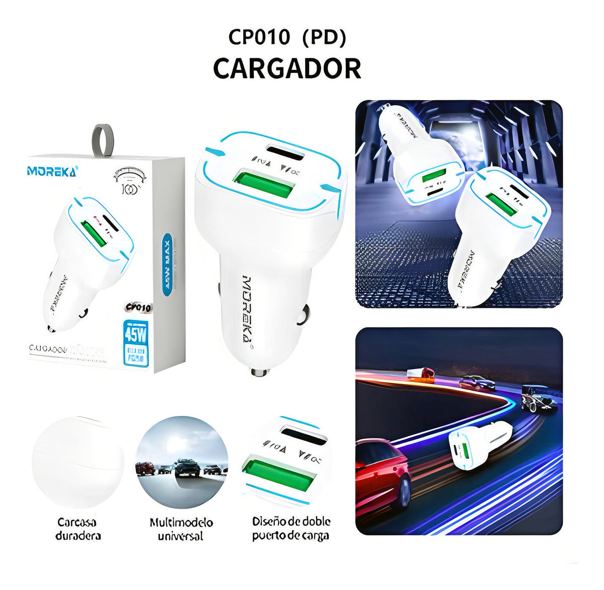 CARGADOR ADAPTADOR ENCENDEDOR AUTO