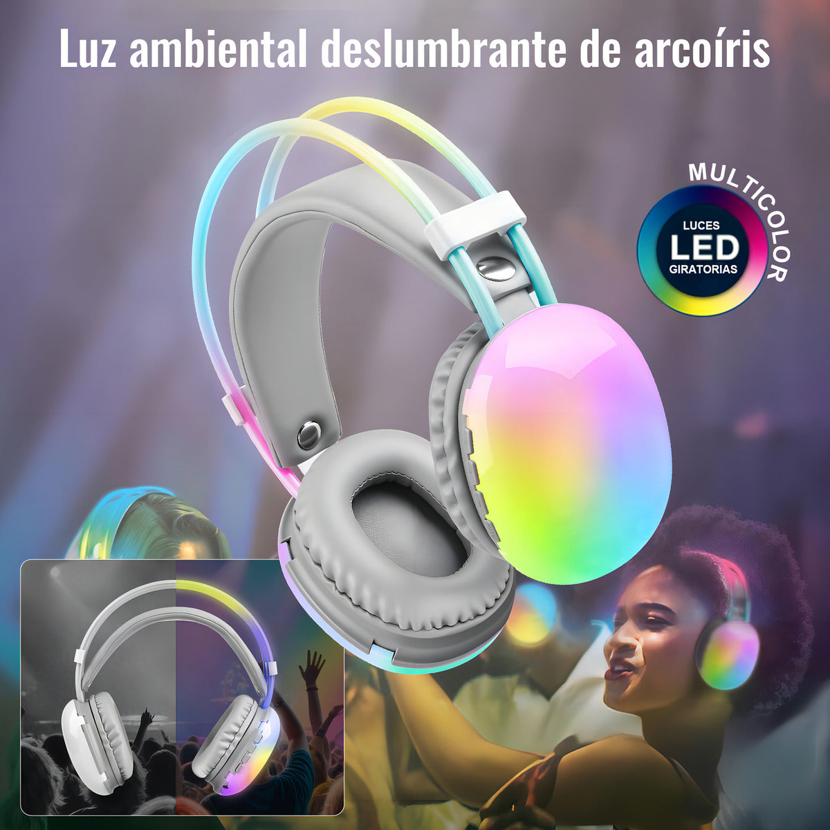 AUDÍFONO MODA CON LUZ BL029 MOREKA