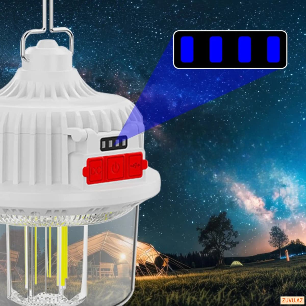 FOCO RECARGABLE CON PANEL SOLAR