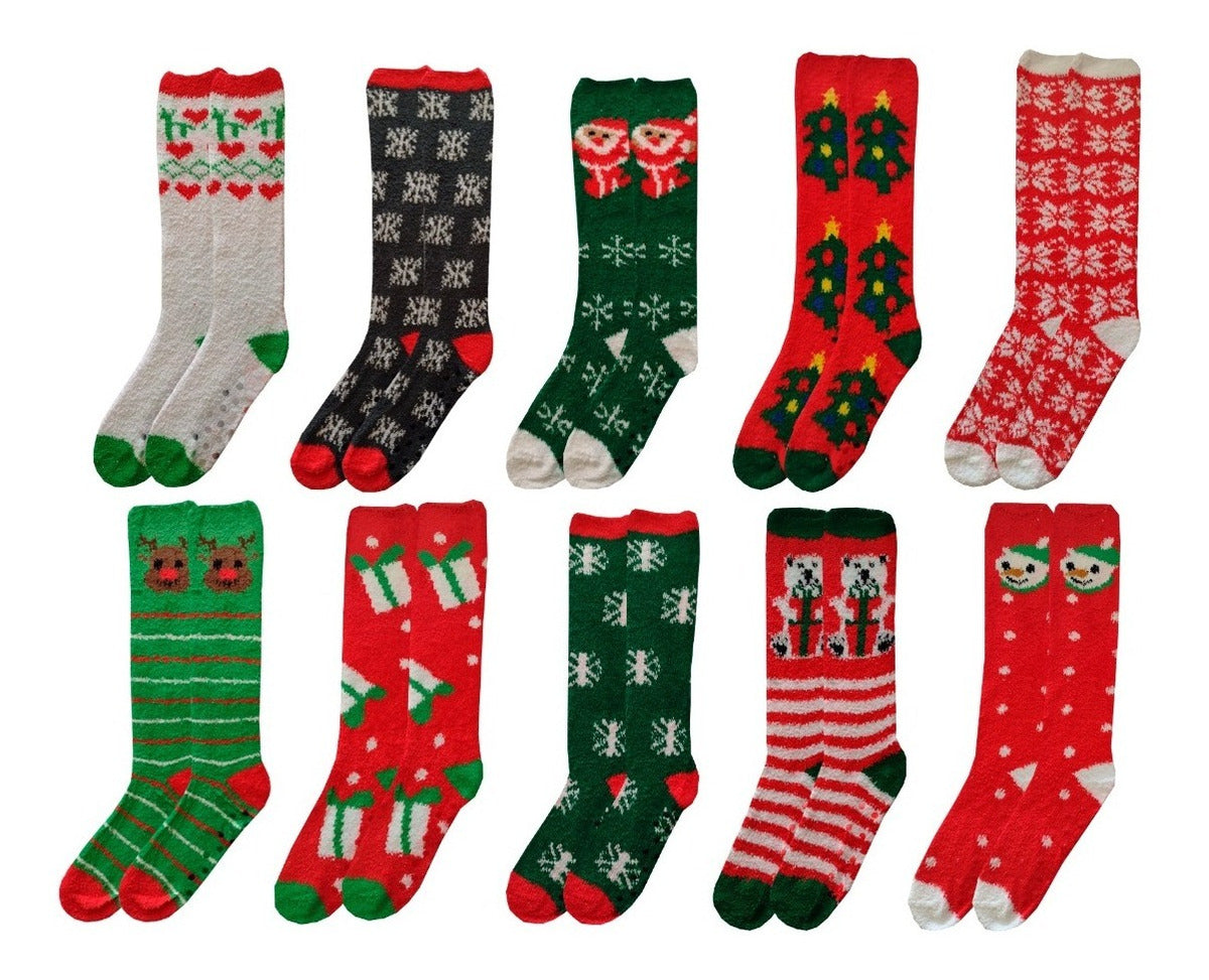 CALCETAS NAVIDEÑAS AFELPADAS